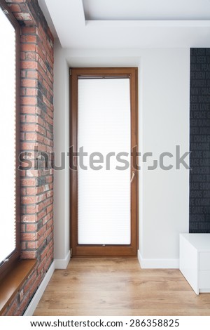 corner of room with window