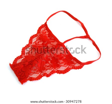 red string tanga or thong