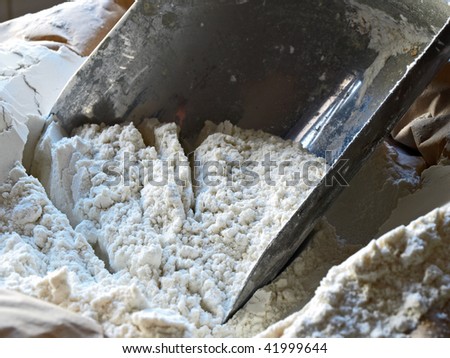 flour shovel in a sack of flour