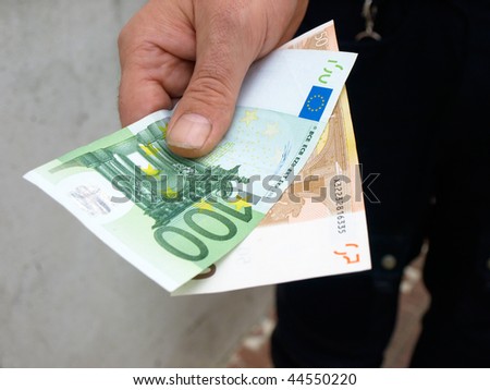 Man paying money
