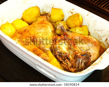 Roast Chicken Thighs And Potatoes
