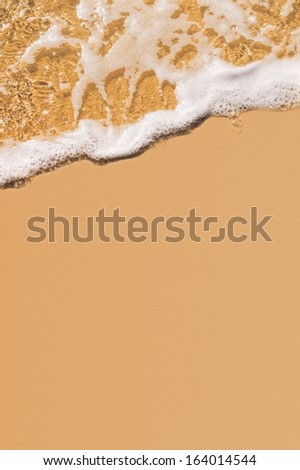 Sand beach and gentle,soft wave