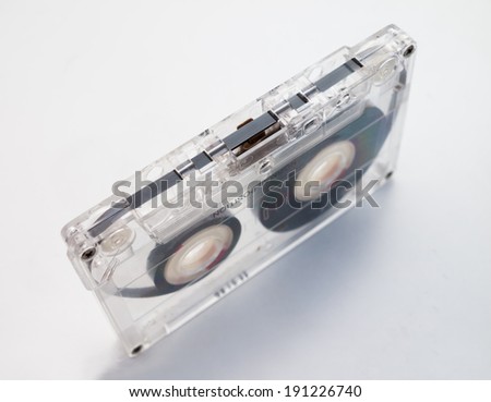 Retro audio tape cassette of the 1980s, concept for revival parties