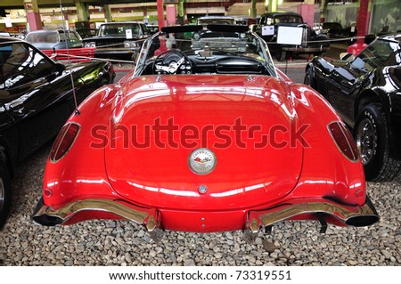 stock photo MOSCOW JUNE 25 Chevrolet Corvette C1 1960 old