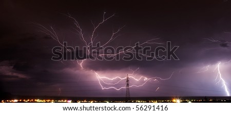 lightning strike in the darkness