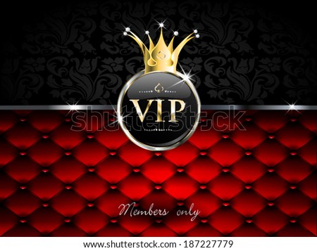 golden vip with crown and drapery golden vip with crown and drapery