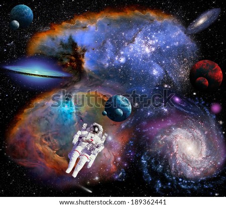 Space landscape. Elements of this image provided by NASA