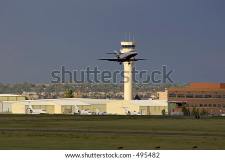 Hawker Jet departing
