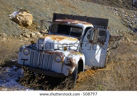 Rusty abandoned truck