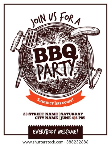 Bbq Barbecue Party Poster