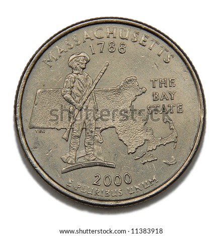 USA Massachusetts quarter dollar