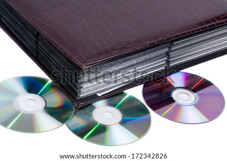 the photo on a white background Ã?Â?Ã?Â�Ã?Â�Ã?Â´ disks of DVD disks pulse light