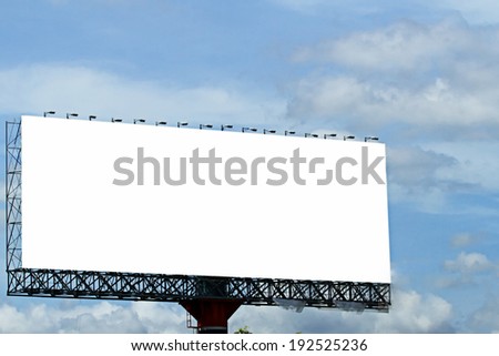 Blank billboard on  Useful for your advertisement.