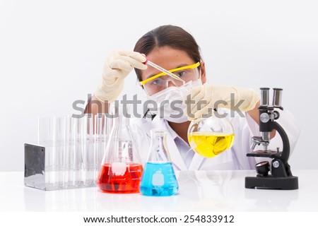 chemical lab research at laboratory.