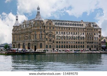 Central station building. End point of Baghdad-Istanbul railway. Haydarpasa - Turkey