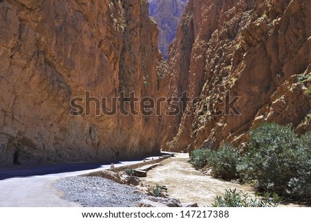Gorge in the Gorges du DadÃ?Â¨s, in the High Atlas mountains, Boumalne Dades, Souss-Massa-Draa, Morocco