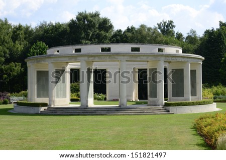 The Brookwood Memorial. Commemorating 3,438 men and woman who died in the Second World War having no known graves. Designed by Ralph Hobday it is part of Brookwood Military Cemetery, Pirbright, Surrey