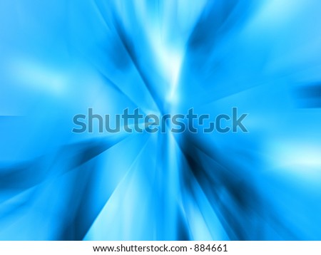 Abstract of Blue Light Rays / Crystals