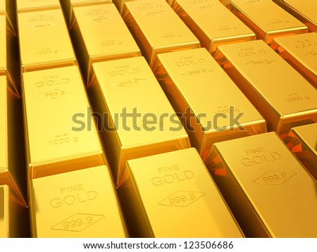 many gold bullion bars