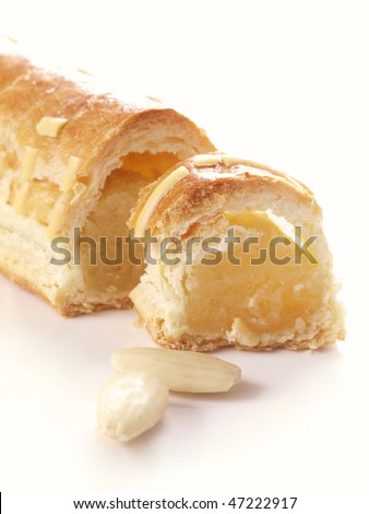 sweet pastry roll with almond paste