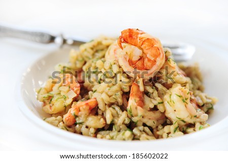 risotto with  shrimps