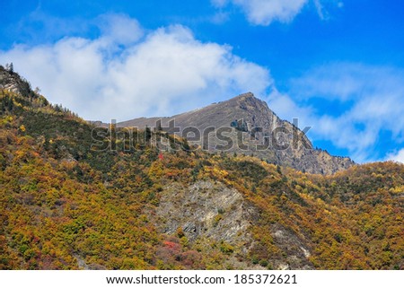 Rock mountain in China