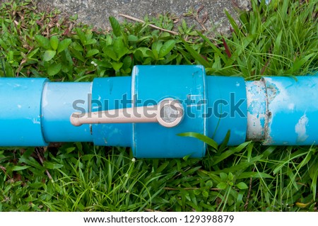 Water valve use to control water consumption.