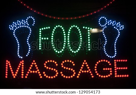 foot massage neon sign