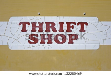 thrift shop sign
