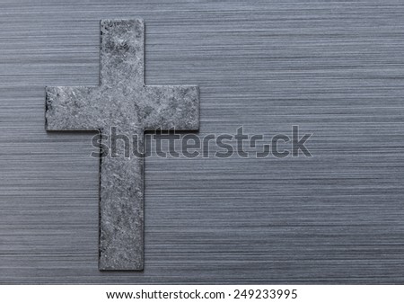 brushed metal christian cross background