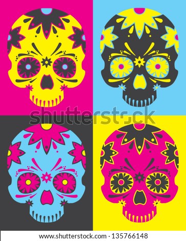 Day of the dead vector pop art Day of the dead vector pop art