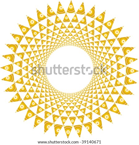 Gold triangular circle