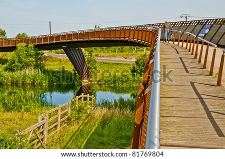 Foot bridge & cycle way over river