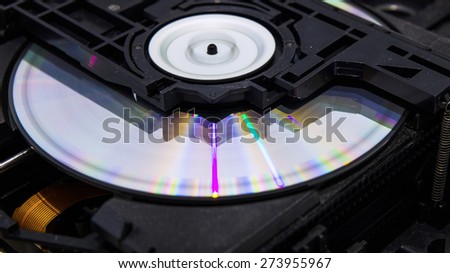 Inside an optical disc drive