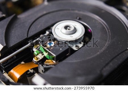 Inside an optical disc drive