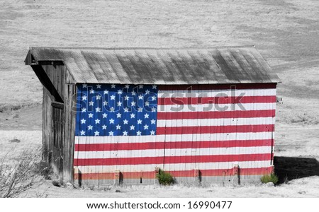 american flag pictures to color. American Flag on a barn.