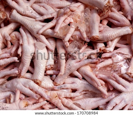 More Chicken feet lay on full frame look fresh and clean.