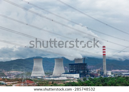 Laos - APRIL 12, 2015 : Power plant at north of Laos.Today Laos has been dubbed battery of Asia.