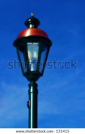 Close-up of Lampost. High Color intensity.