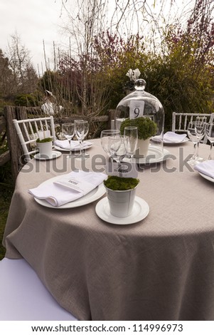 Wedding Table Setting/ out door wedding table setting