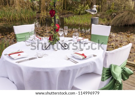 Wedding Table Setting/ out door wedding table setting