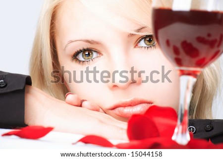 Lady with wine