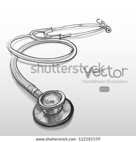 hand drawn stethoscope