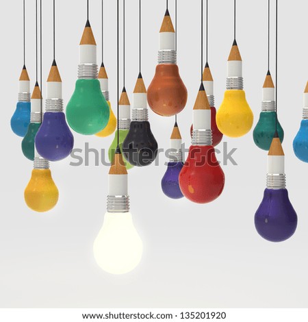 drawing idea pencil and light bulb concept creative and leadership as concept drawing idea pencil and light bulb concept creative and leadership as concept