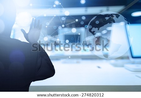 businessman working with modern technology as concept