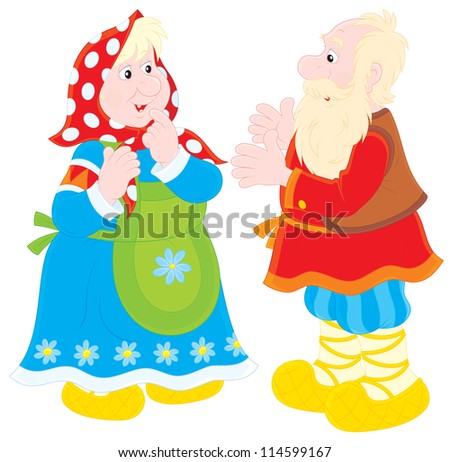 Grandpa And Grandma Stock Vector Illustration 114599167 : Shutterstock