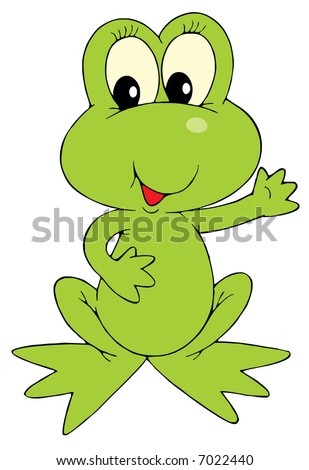 stock vector : Green Frog (vector clip-art)