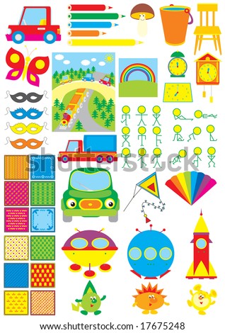Pictures For Kindergarten. objects for kindergarten