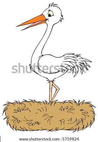 stork vector clip art