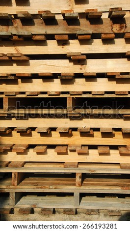 Old weathered wooden pallets.